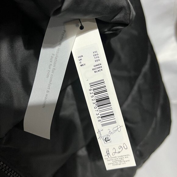 Gorgeous Tahari Mid Length Puffer Coat w/faux fur hood trim In Blk Plus Size XXL - Picture 14 of 15